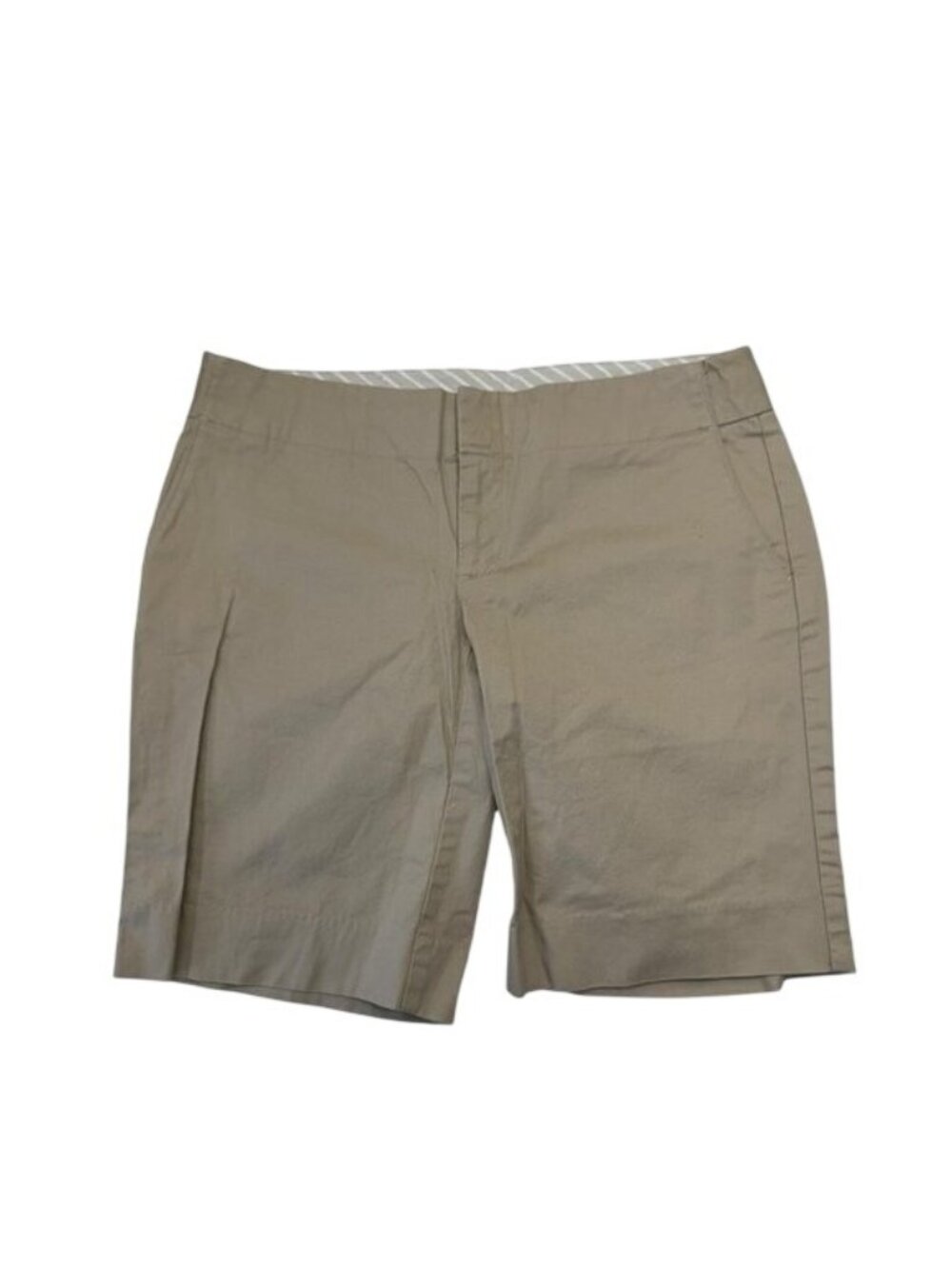 Gap Women Shorts Size 4 Tan Preppy Bermuda Khaki Flat Front Classic Low Rise Zip